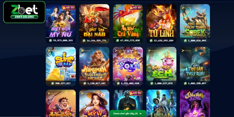 3 trò chơi nổ hũ ZBET ấn tượng nhất