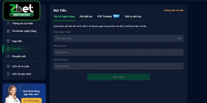 Rút về ngân hàng